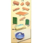 Teifoc Ceramic build small house with bricks beginner set T-0051