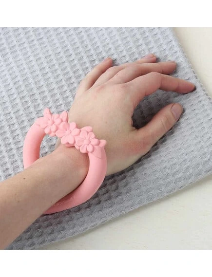Teething Ring Sweet Heart Pink TRSHPI10 - Image 4