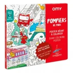 Giant coloring poster 'Firefighters'
